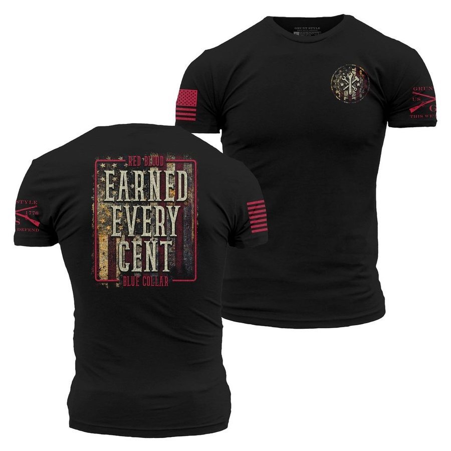 Black Every Cent Cotton T-Shirt