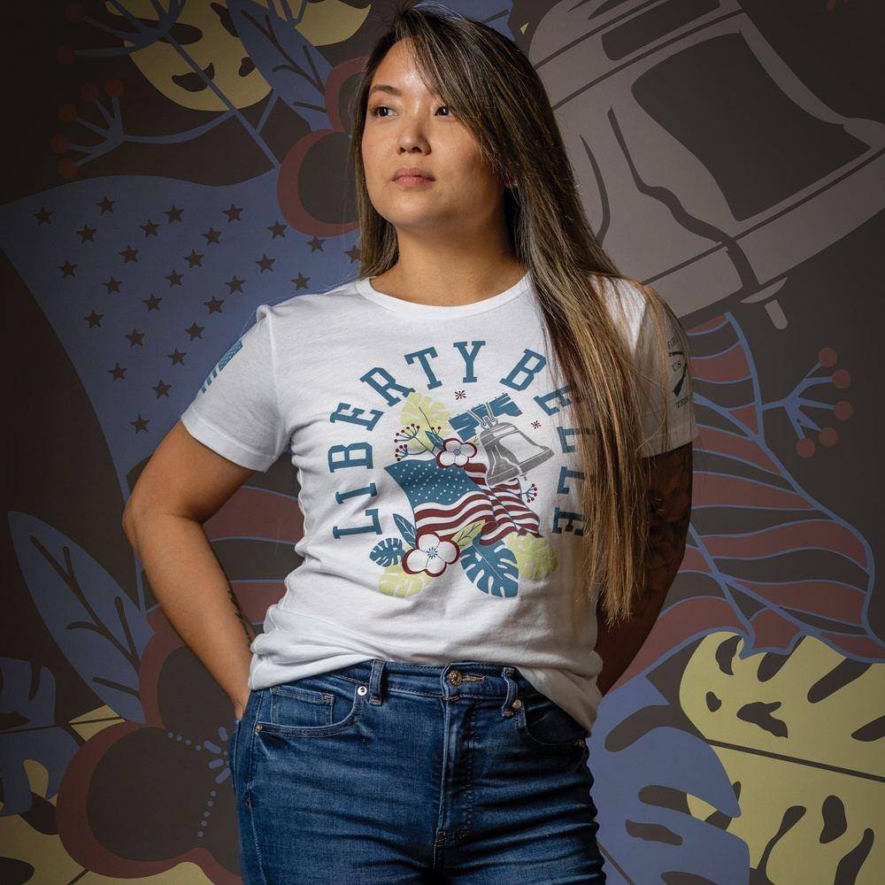 Liberty Belle Slim Fit Women's White Tee