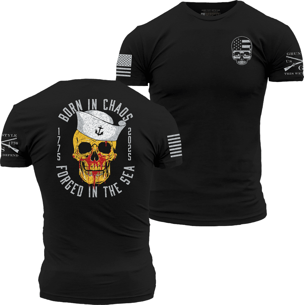Black Forged In The Sea Graphic Tee