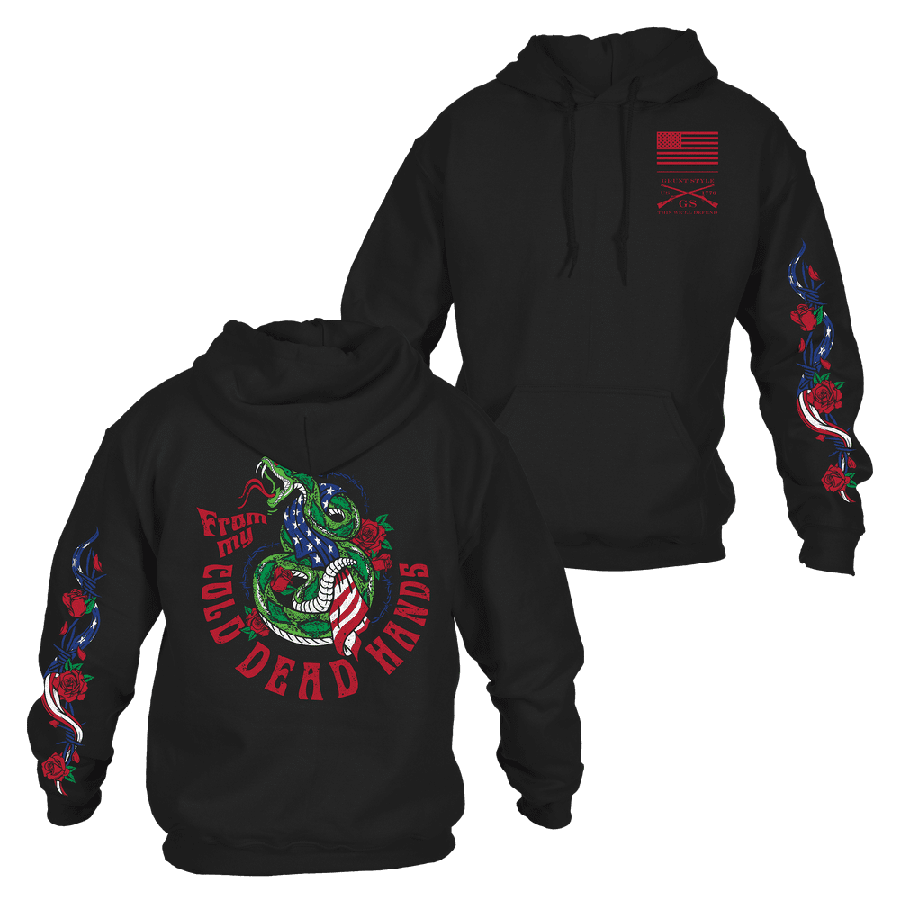 Black 'From My Cold Dead Hands' Hoodie - Stylish & Bold