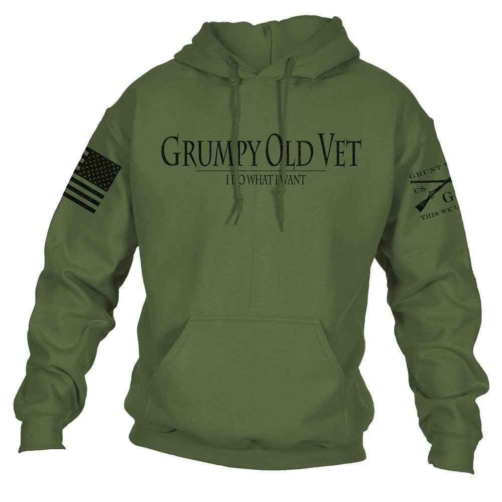 Military Green Grumpy Vet Hoodie