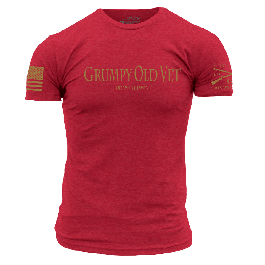 Red Grumpy Old Vet Graphic Tee