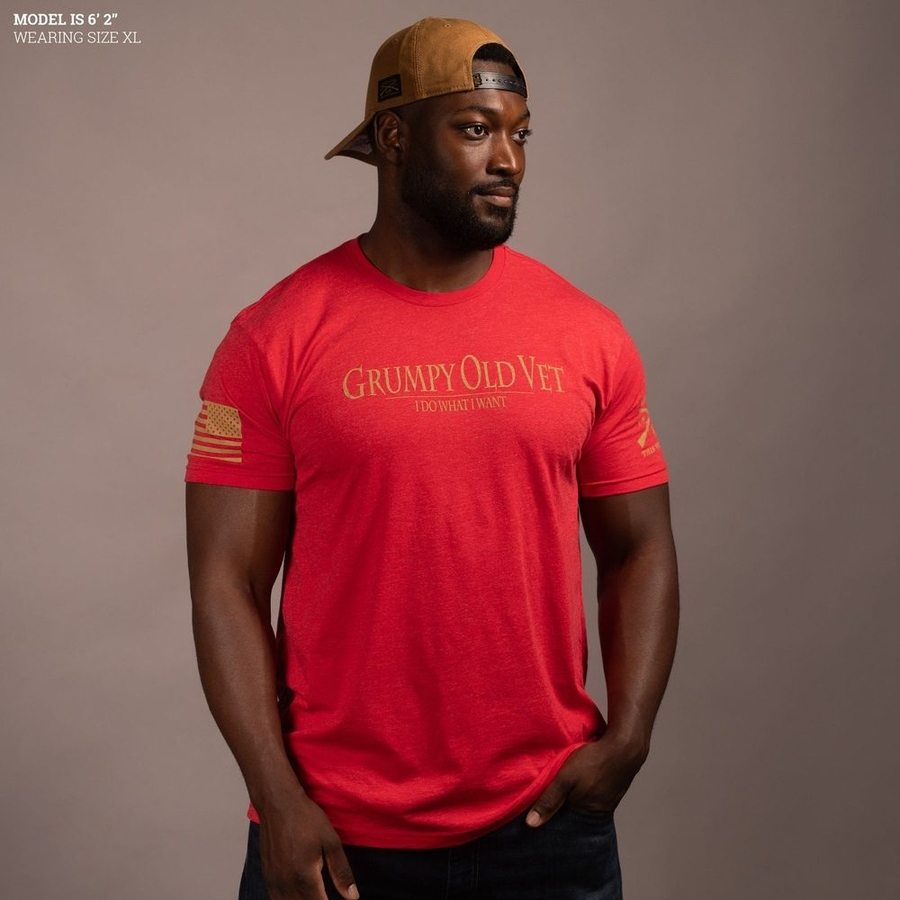 Red Grumpy Old Vet Graphic Tee