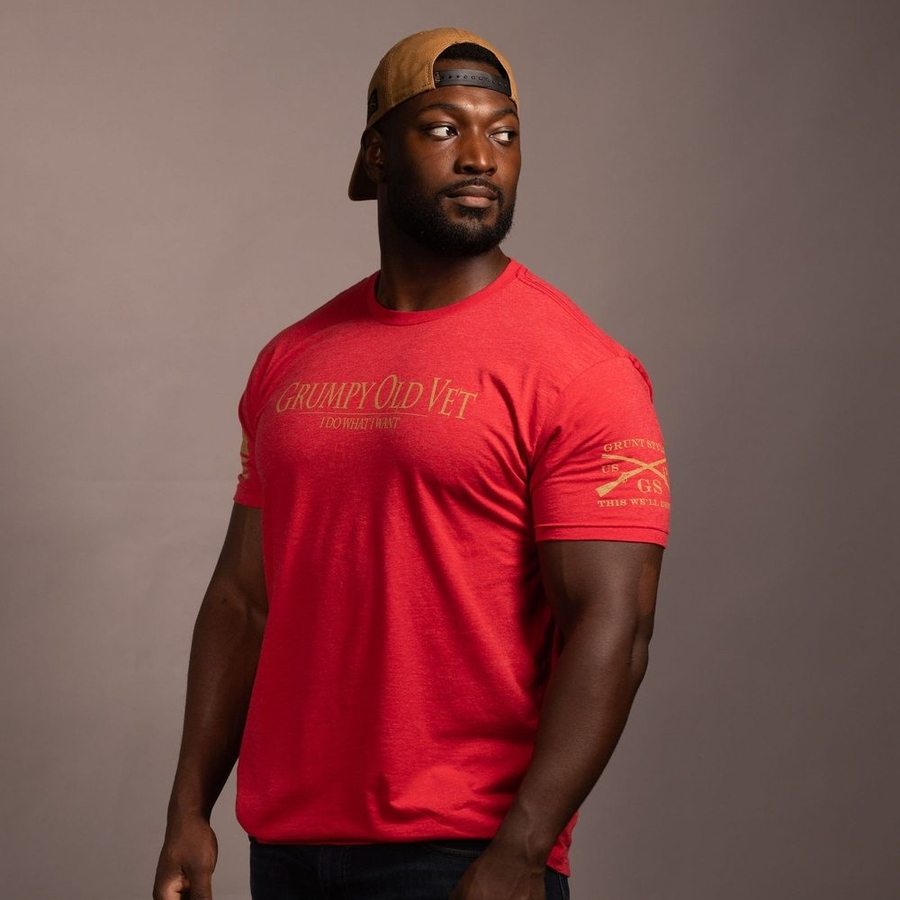 Red Grumpy Old Vet Graphic Tee