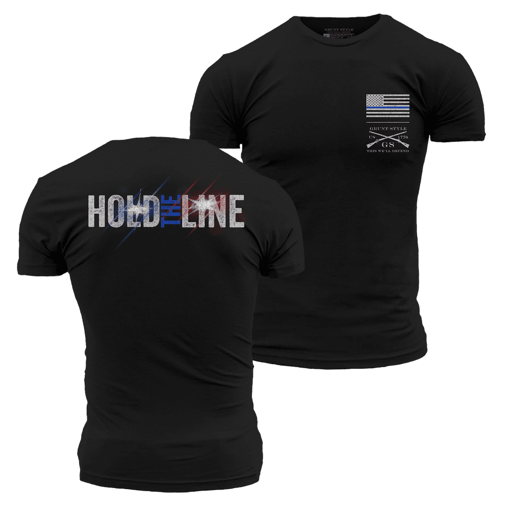 Hold The Line 2.0 Black Graphic Tee