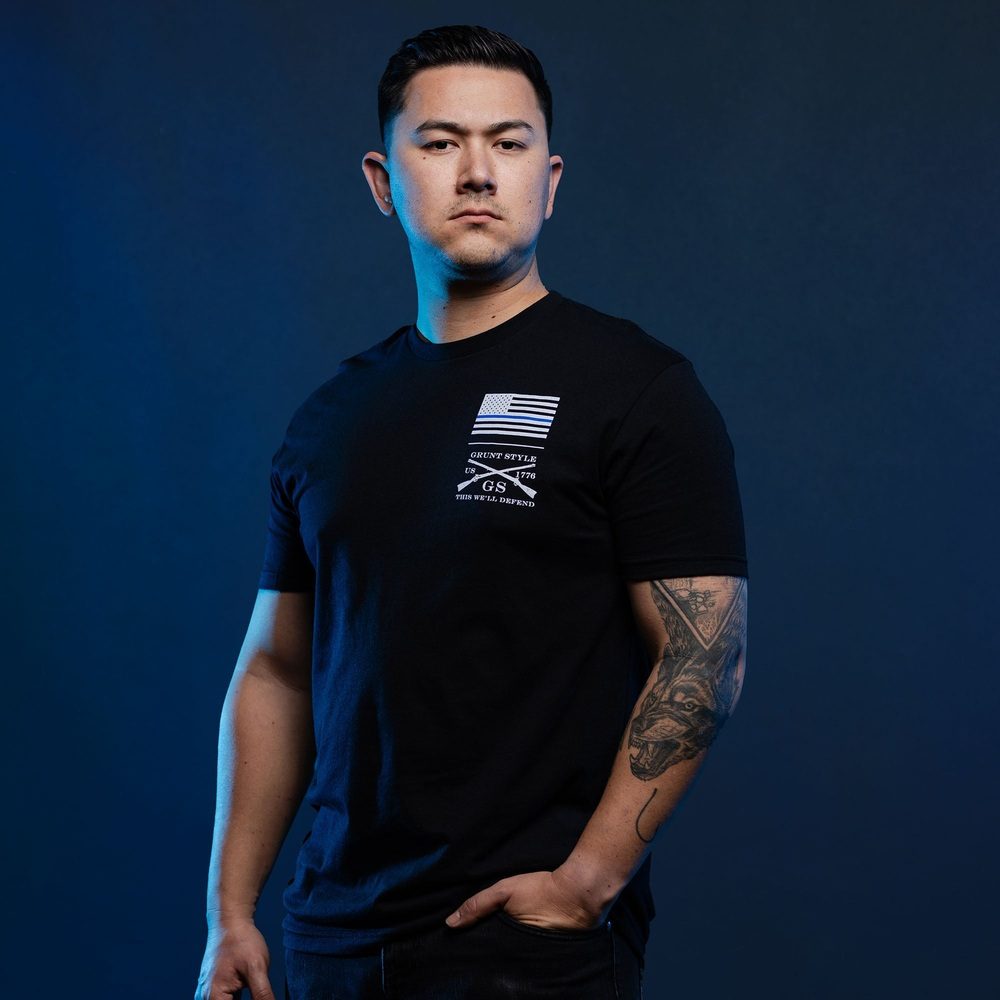 Hold The Line 2.0 Black Graphic Tee