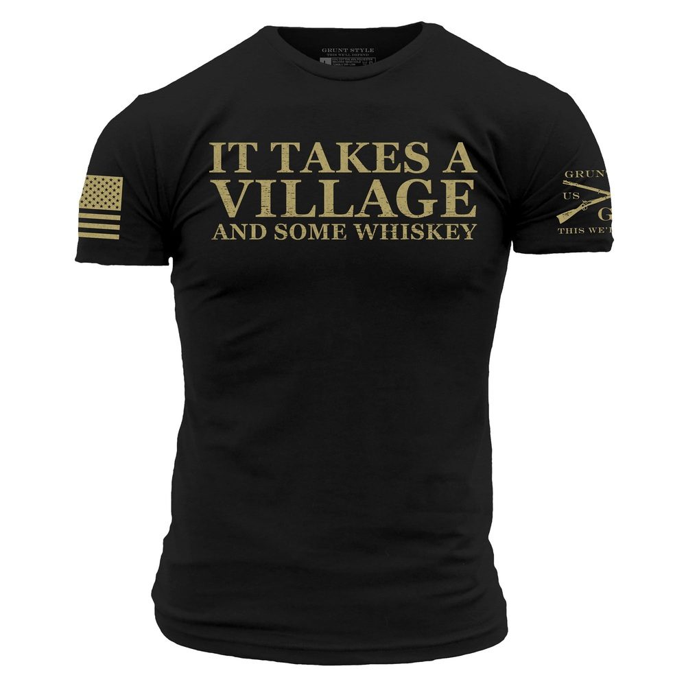 Black It Takes A Village Graphic Tee