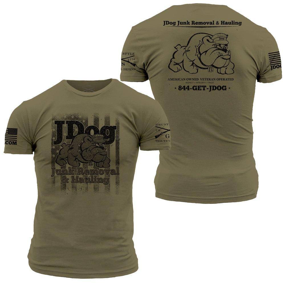 Military Green JDog Hauling T-Shirt for Work & Support