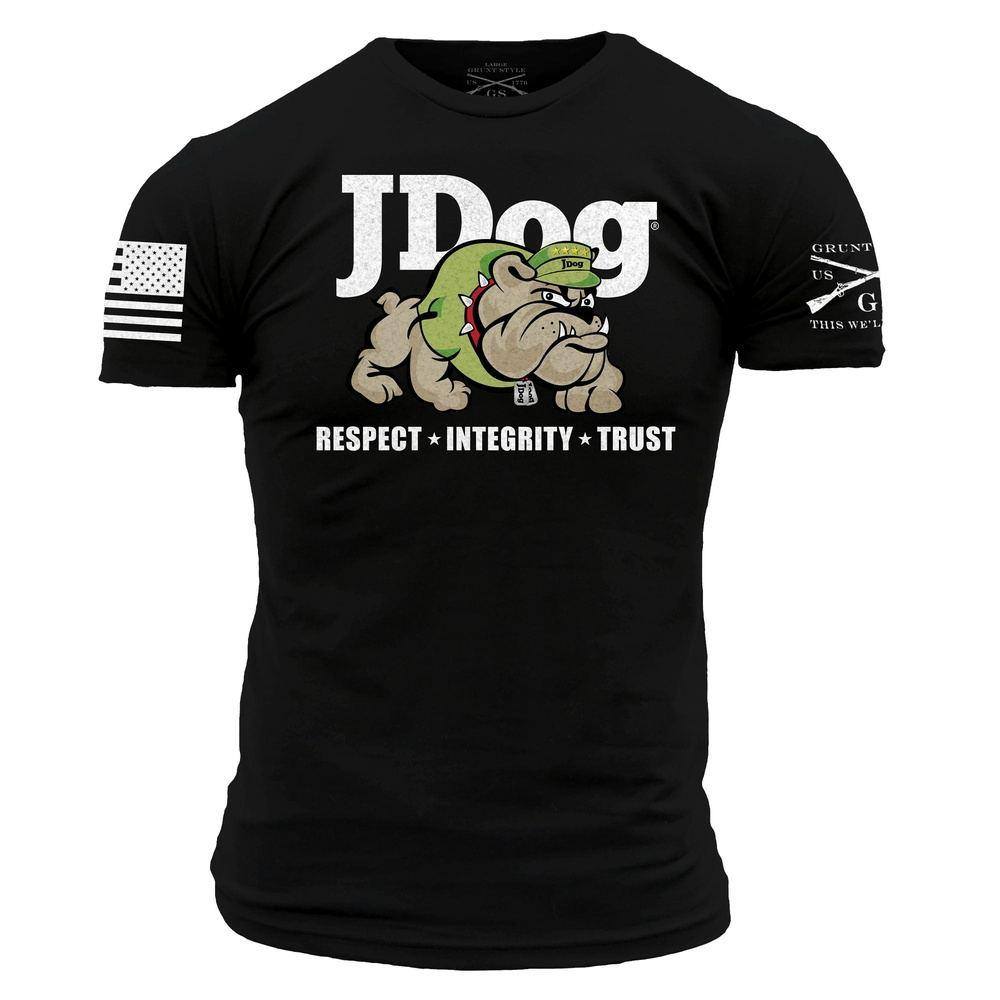 Black JDog Graphic Tee - Casual Cotton T-Shirt
