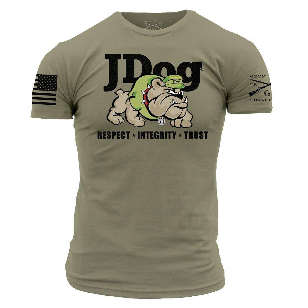 Light Olive JDog Cotton T-Shirt