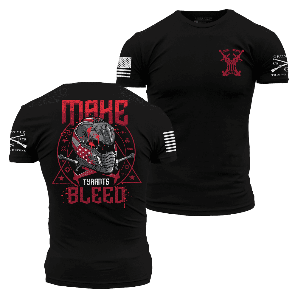Black Make Tyrants Bleed Graphic Tee