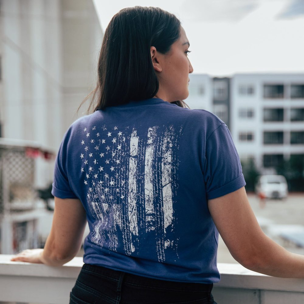 Patriotic 1776 Flag Women's Boyfriend Tee – Future Dusk