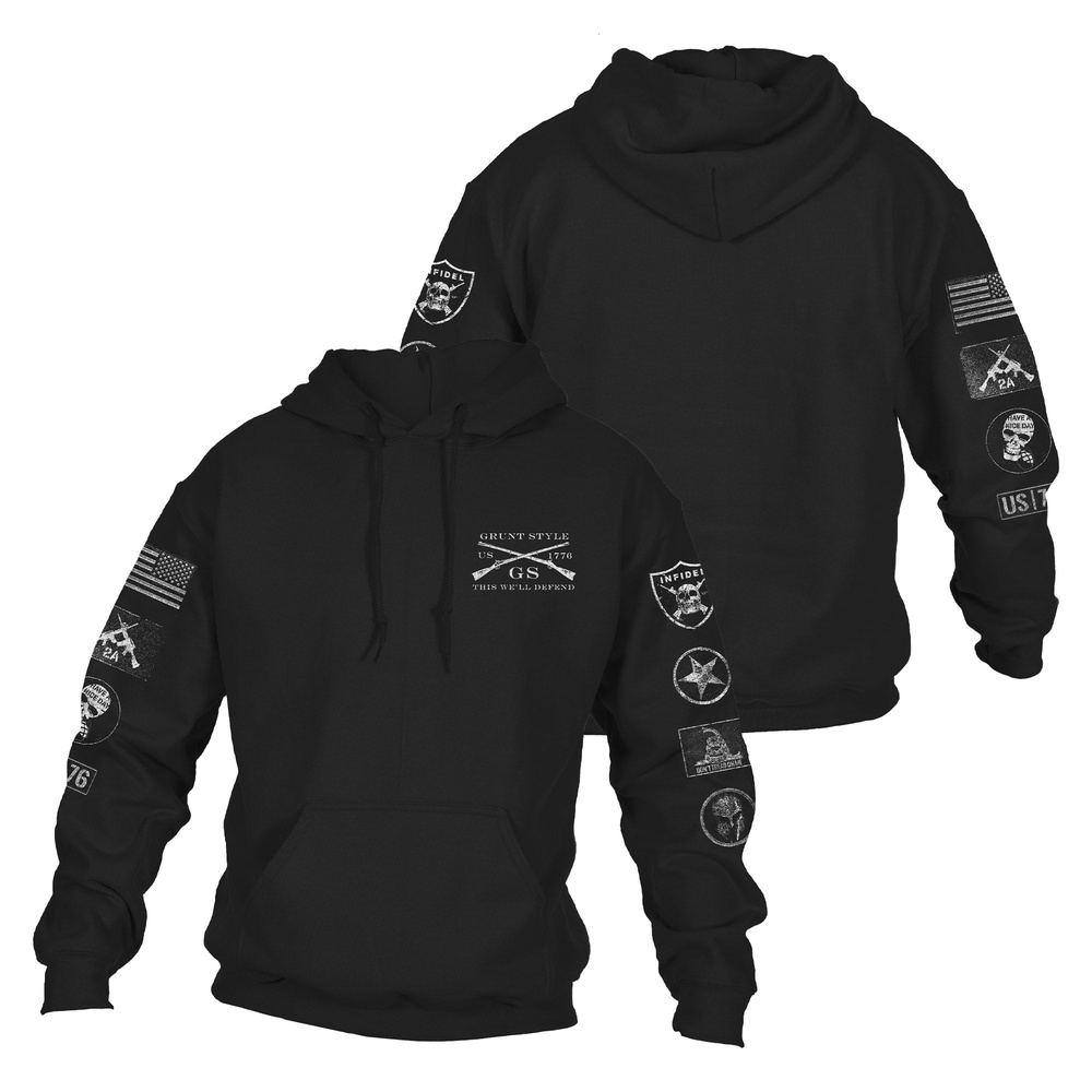 Black Patch Hoodie - Stylish & Comfortable