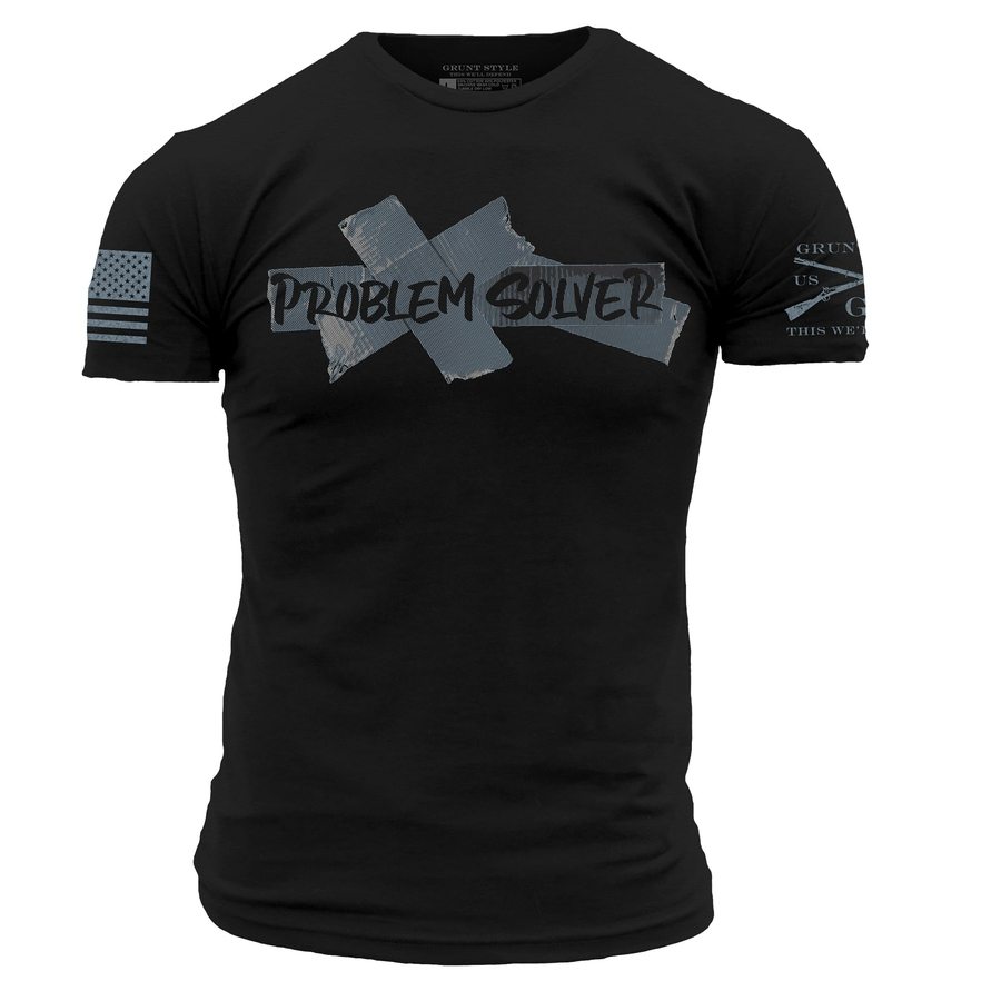 Black Problem Solver Tee for Everyday Wear