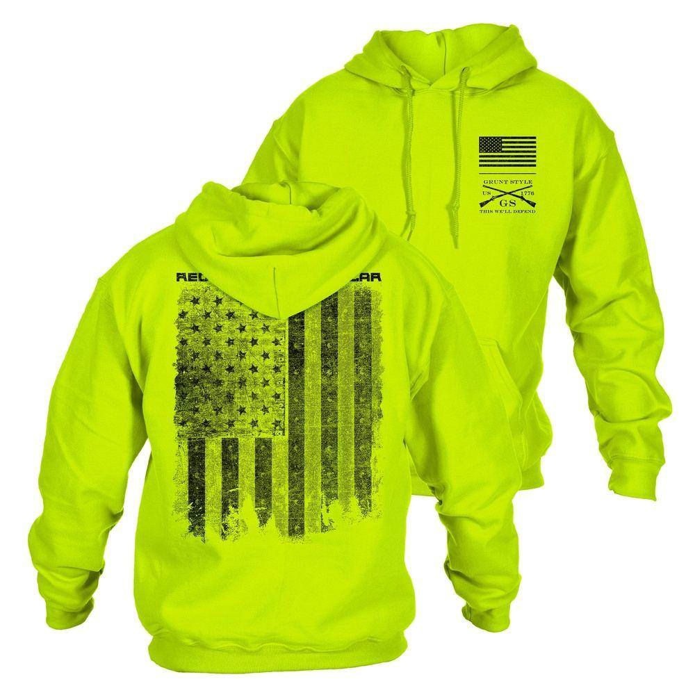 Safety Green Red Blood Blue Collar Hoodie
