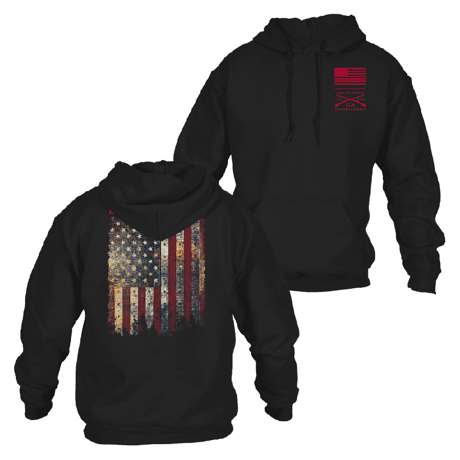 Black Red Blood Blue Collar Hoodie
