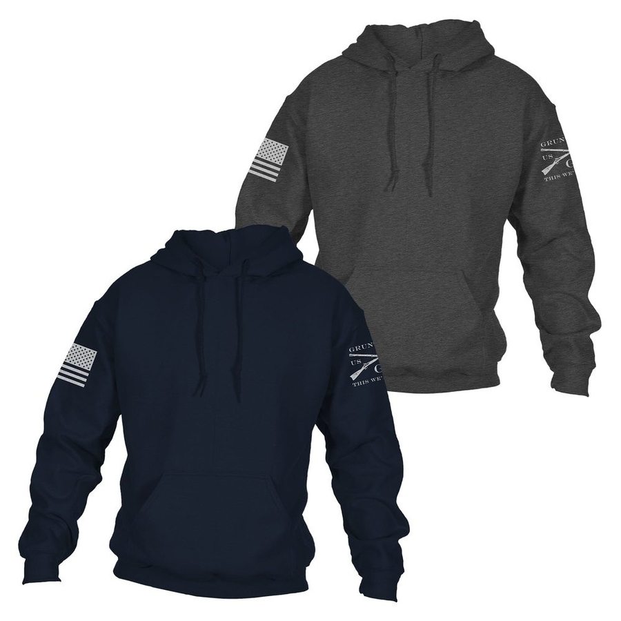 2-Pack Navy & Gray Basic Hoodies – Core Collection