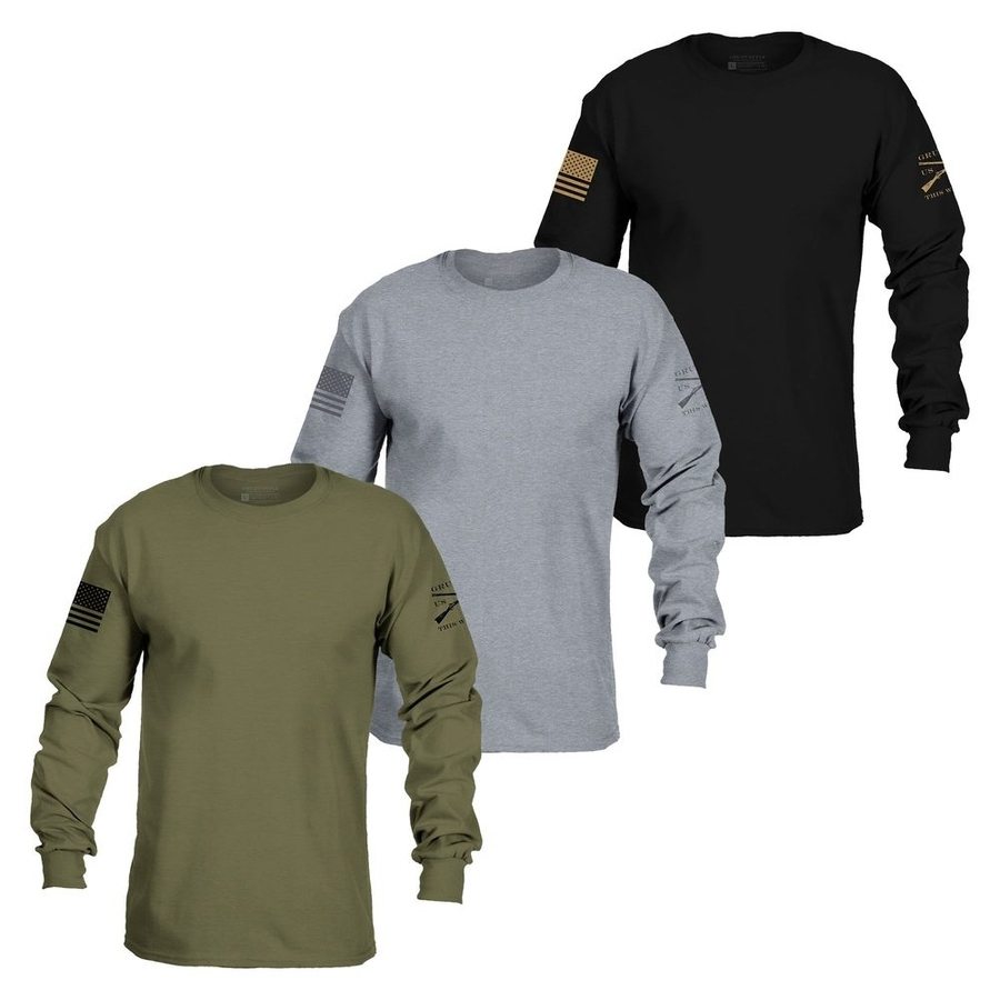 3-Pack Basic Long Sleeve Tees for Everyday Wear