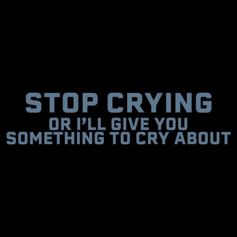 Black Stop Crying Graphic Tee