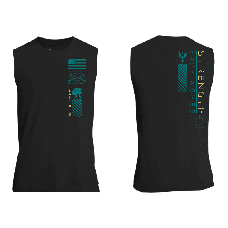Black Strength From Ashes Workout Tank