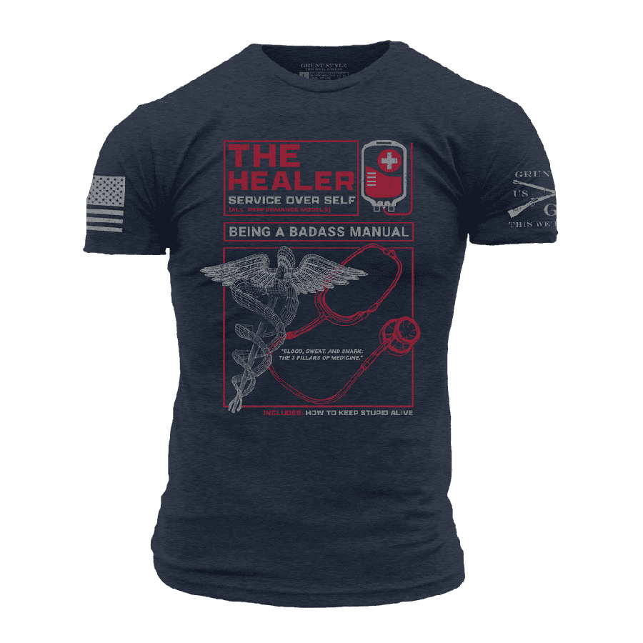 Healer Midnight Navy Tee - Soft Cotton Comfort