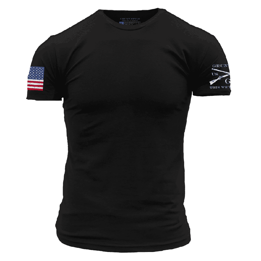 Black USA Flag Graphic Tee