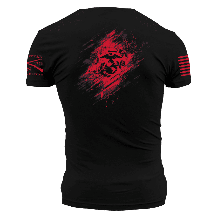 USMC Bound In Blood Tee - Black Military Shirt