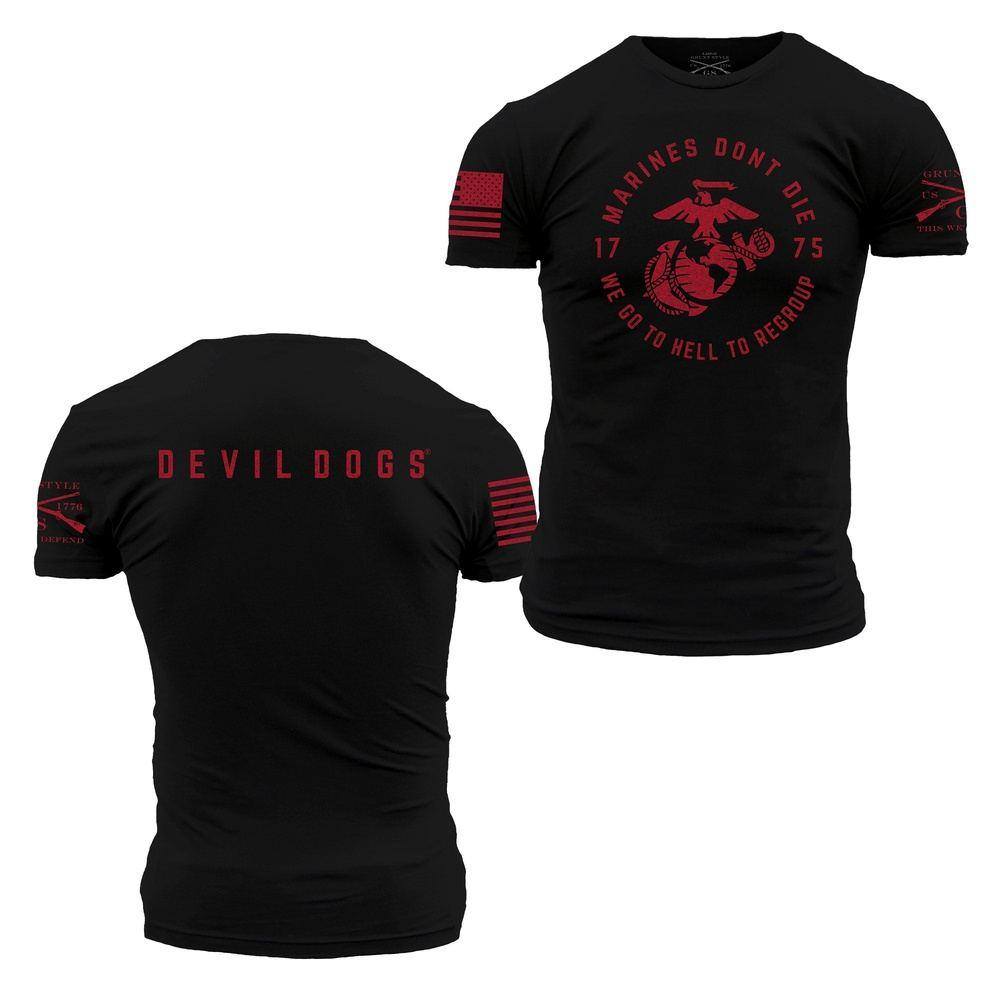 USMC Regroup Black T-Shirt