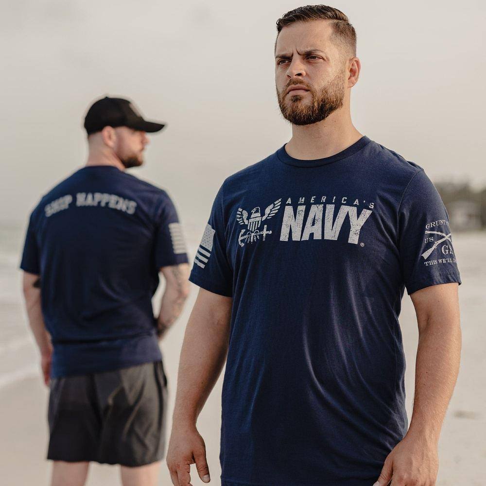 Navy USN Ship Happens Tee - Military Humor Shirt
