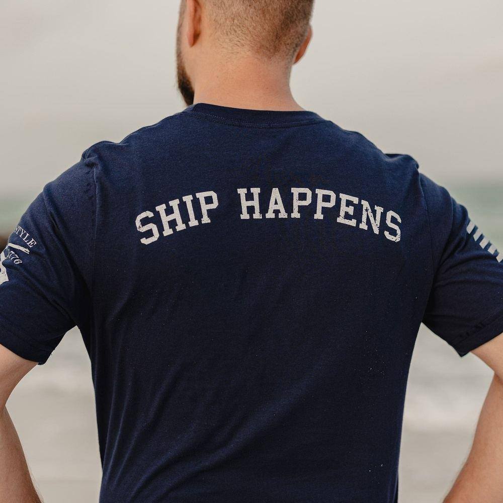 Navy USN Ship Happens Tee - Military Humor Shirt