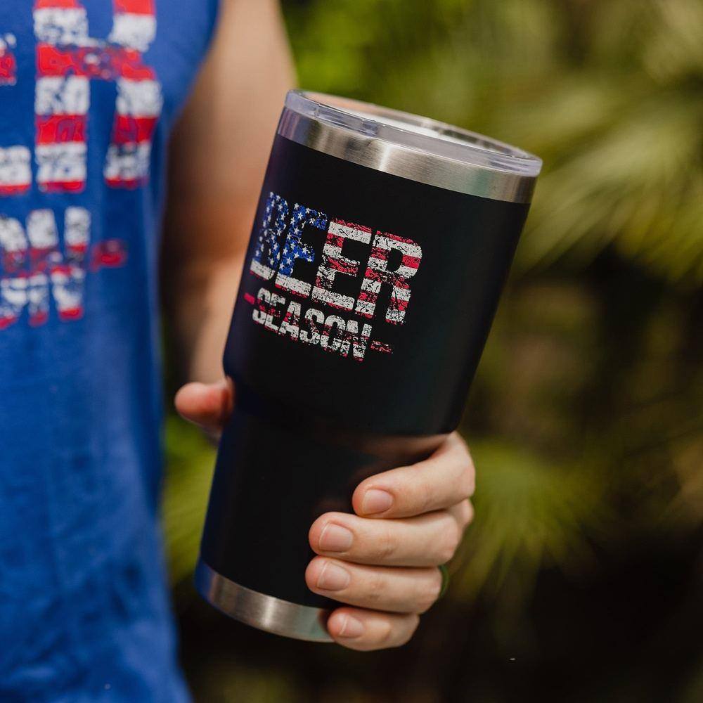 30oz Black Beer Tumbler for Chilled Drinks