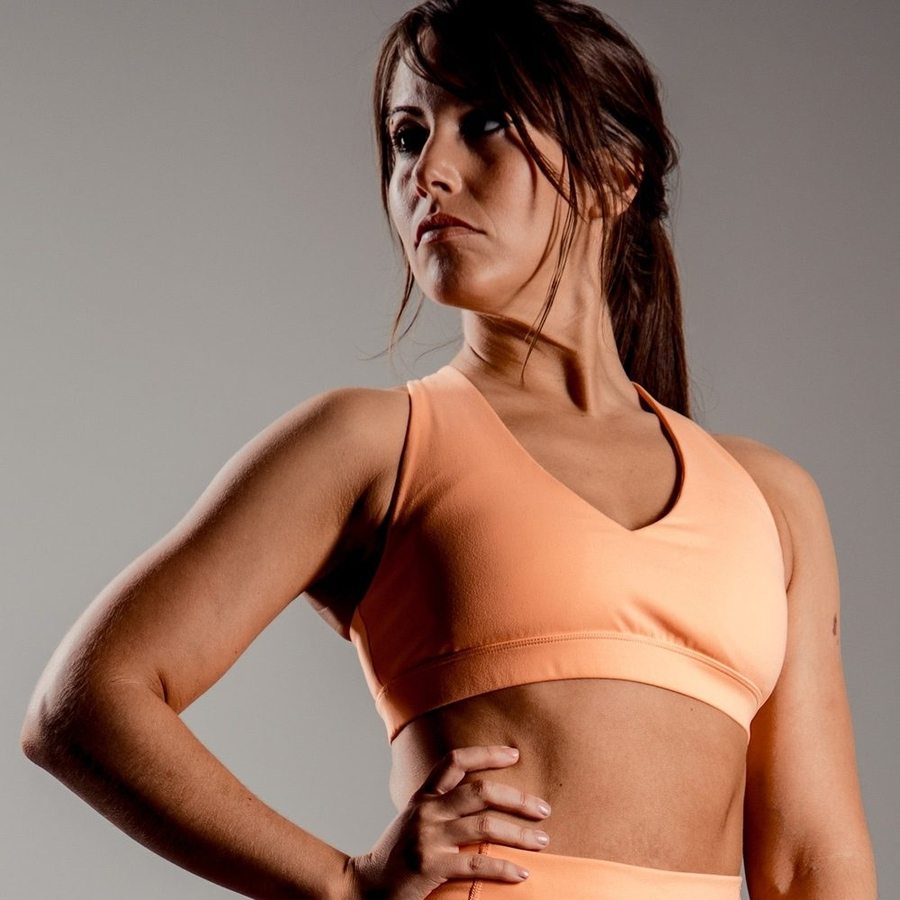 Apricot Crush Low-Impact Sports Bra for Women