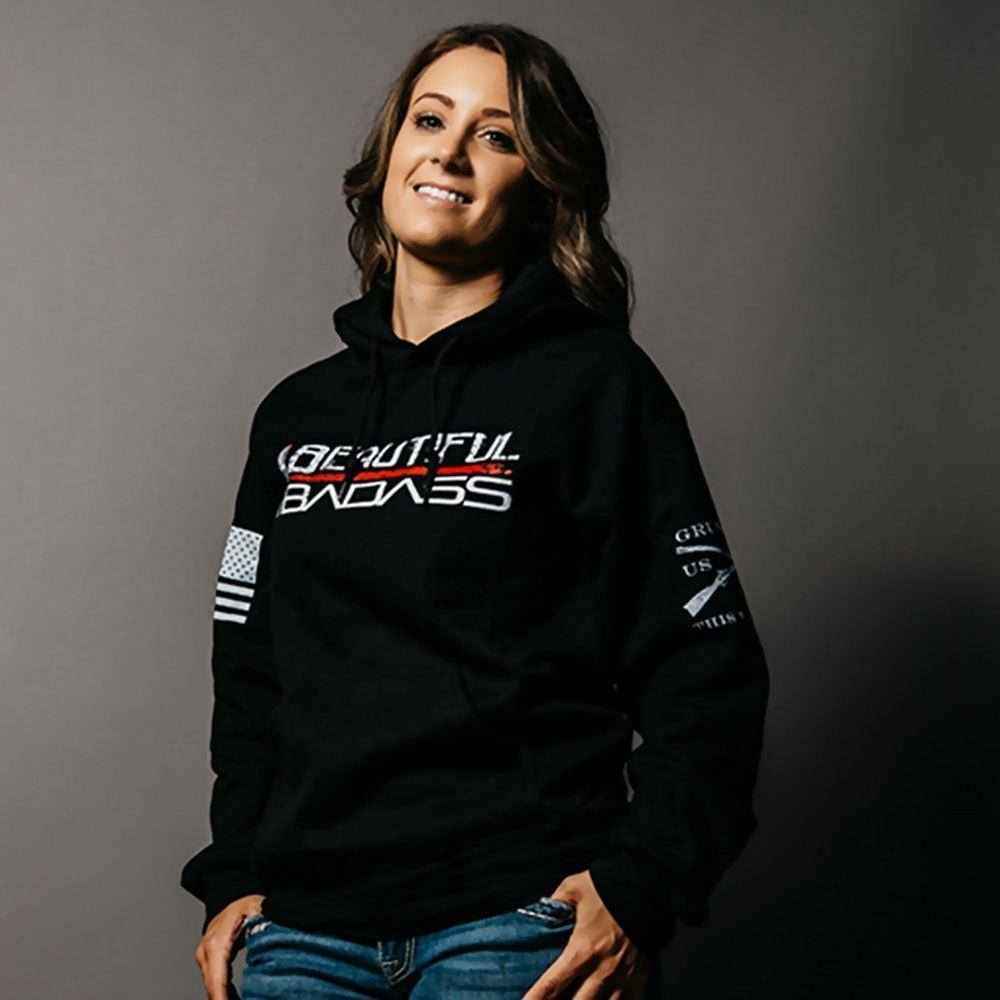 Badass Women's Hoodie - Stylish Black Pullover