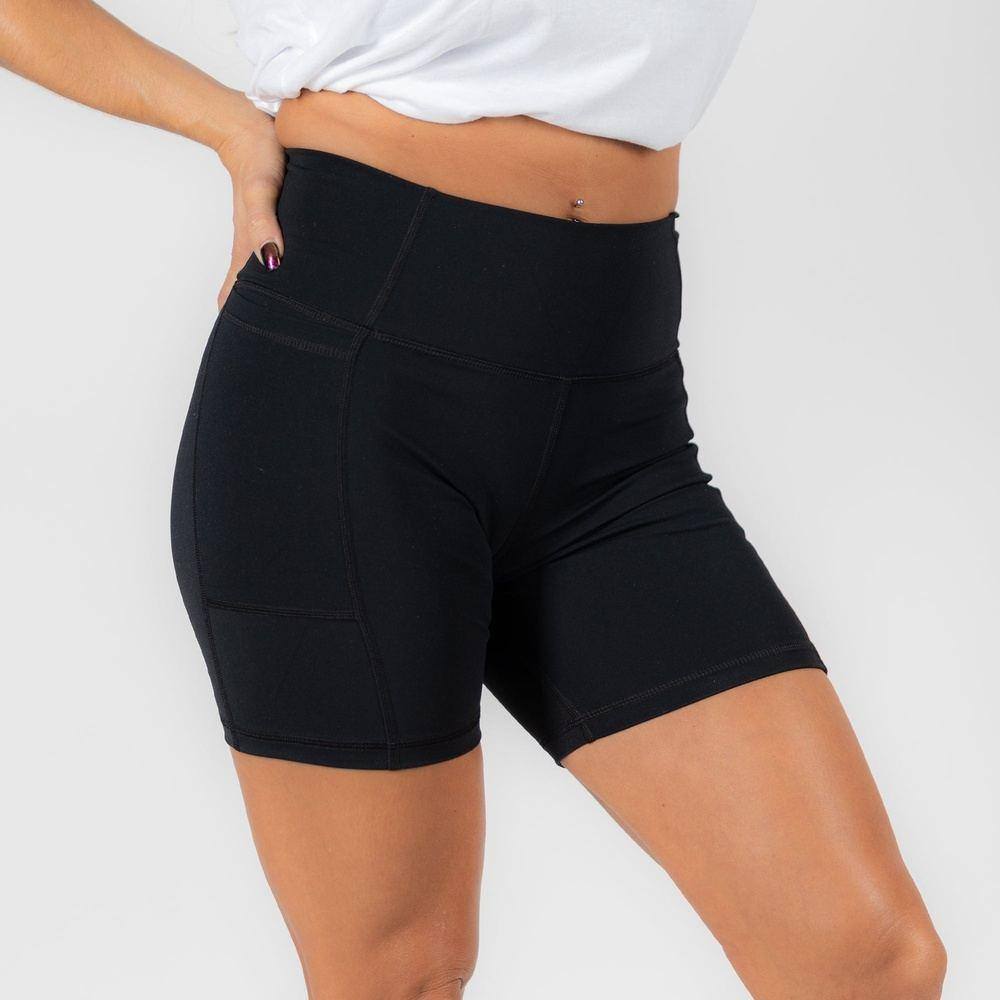 Black Women's Biker Shorts for Workouts & Cycling