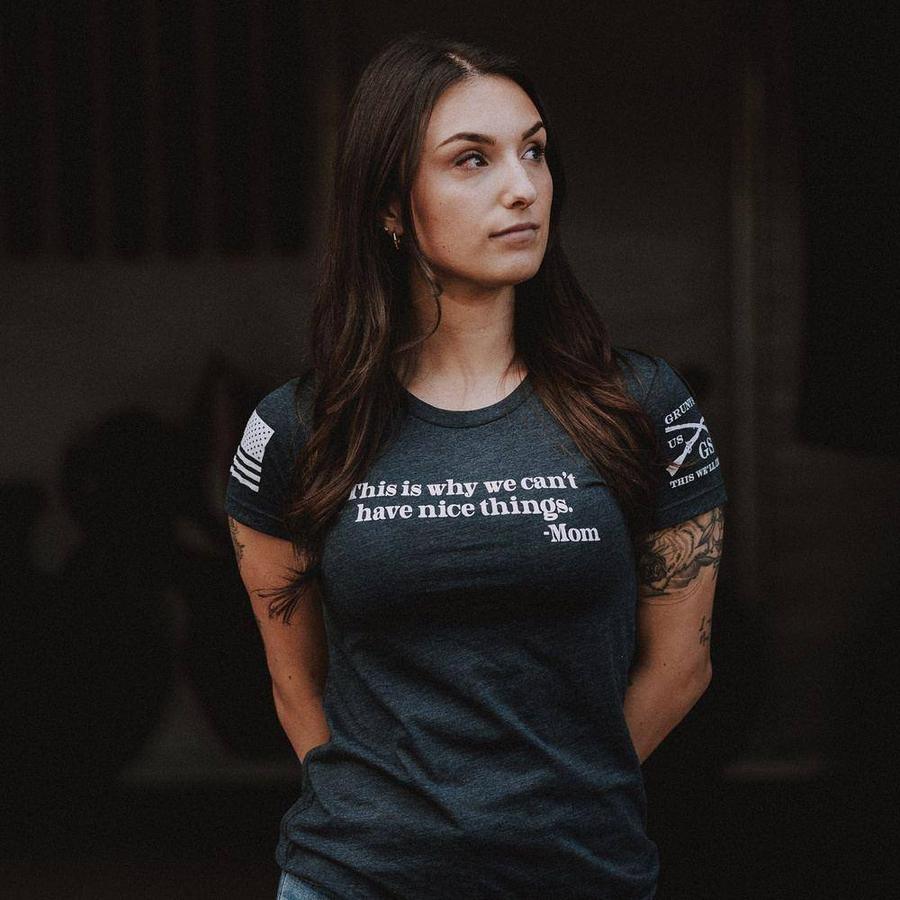 Midnight Navy Women's Slim Fit Tee - Trendy & Comfortable