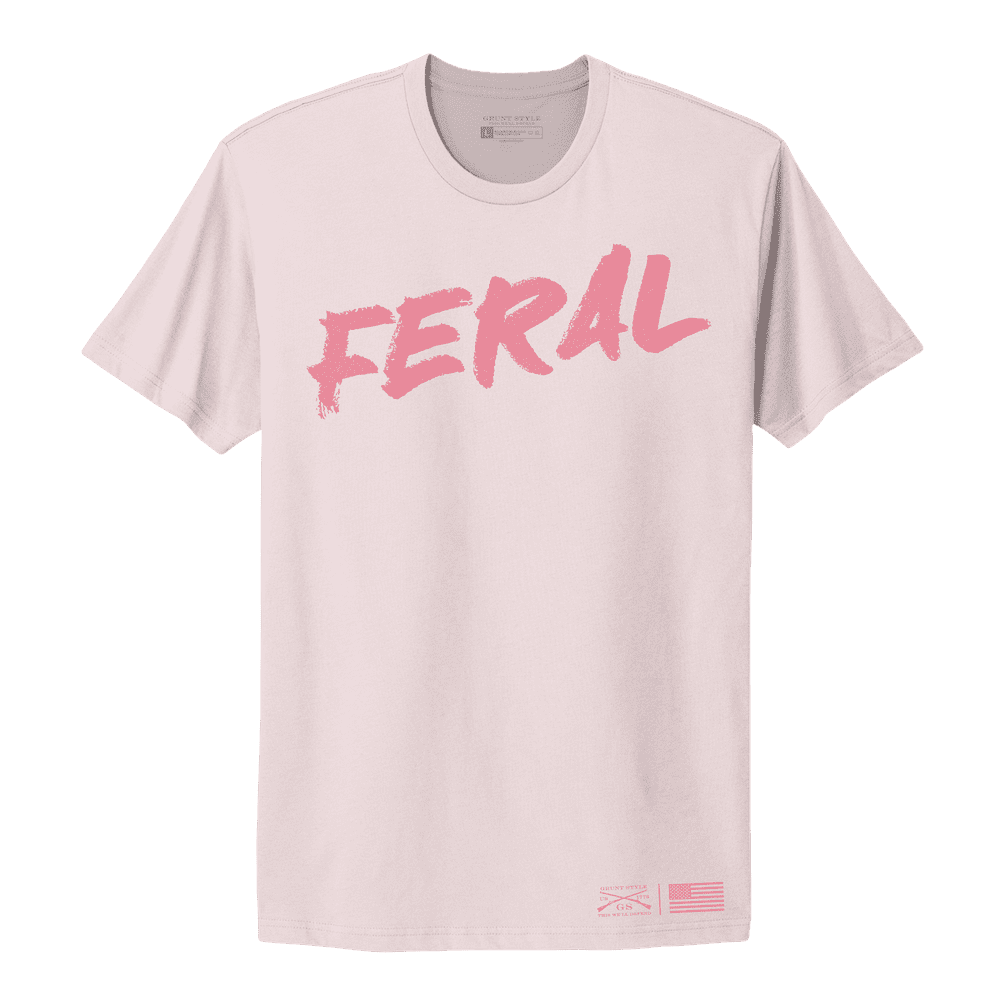 Women's Feral Boyfriend Tee - Light Pink Relaxed Fit