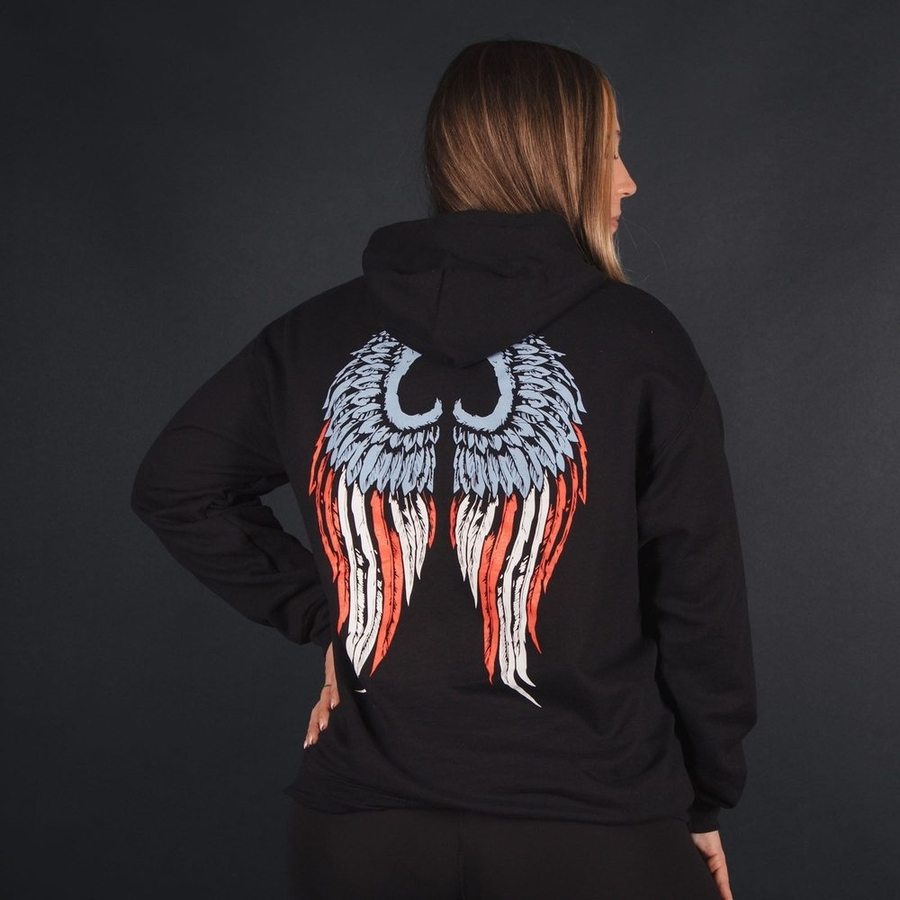 Freedom Angel Hoodie for Women - Black