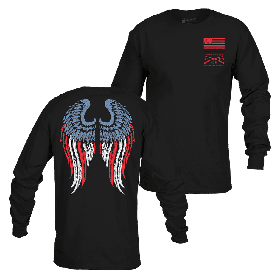 Black Angel Long Sleeve Top for Women
