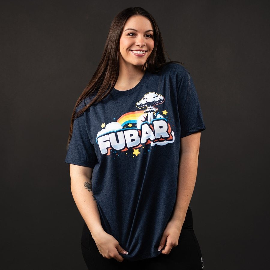 FUBAR Women's Relaxed Fit Navy T-Shirt