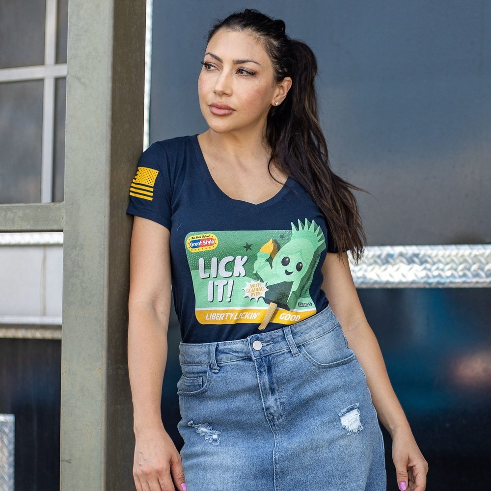Midnight Navy V-Neck Tee for Women