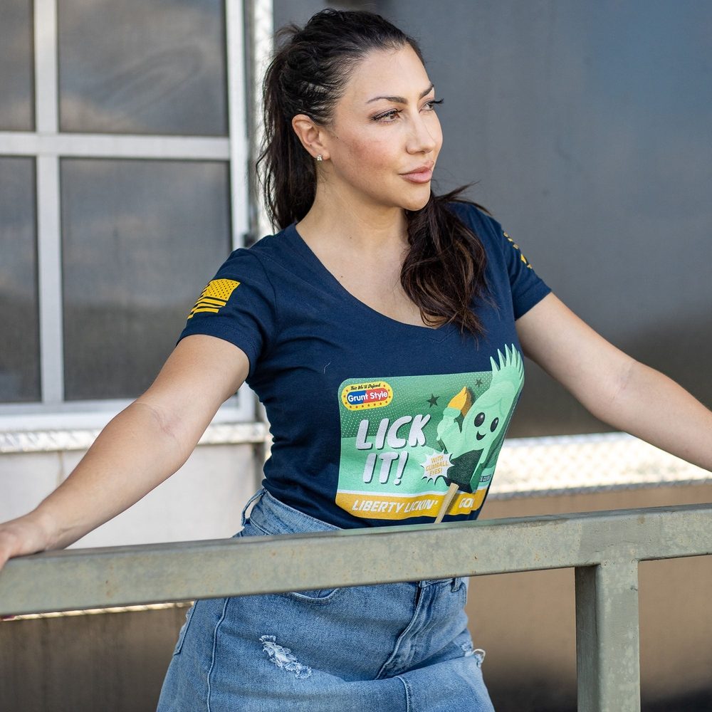 Midnight Navy V-Neck Tee for Women