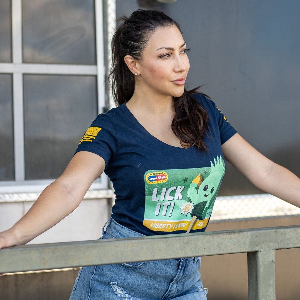 Midnight Navy V-Neck Tee for Women