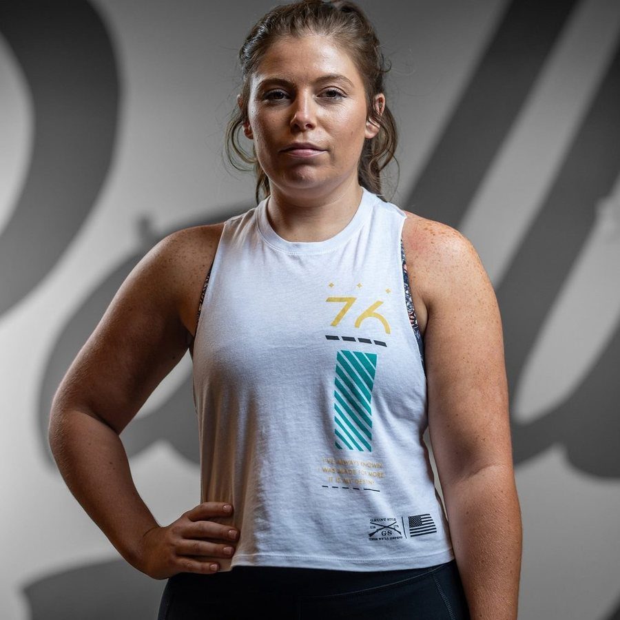 White Racerback Cropped Tank for Women - Workout Essential