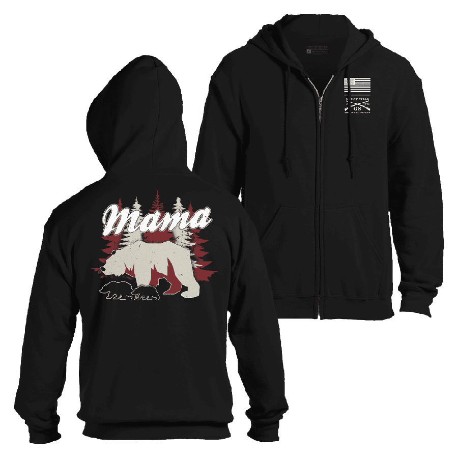 Black Mama Bear Women's Zip Hoodie