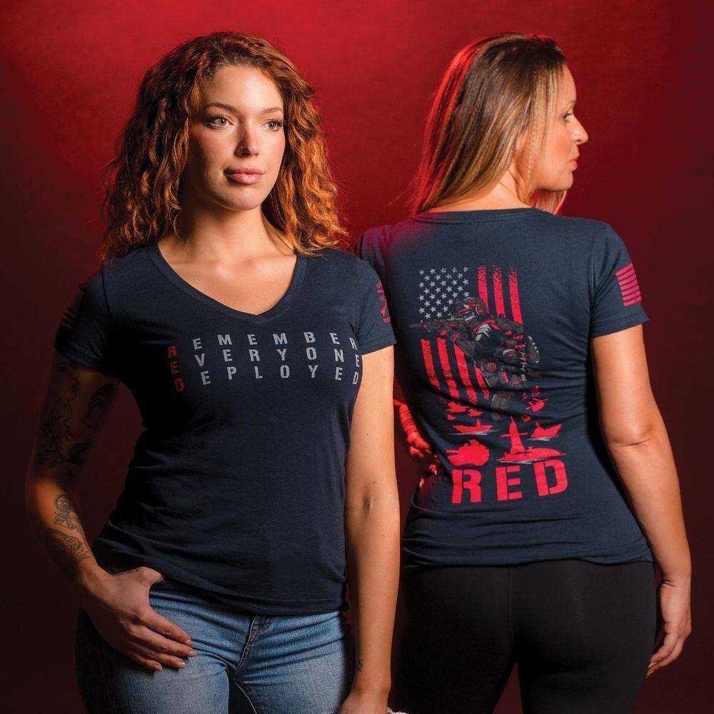 Midnight Navy V-Neck Tee for Women