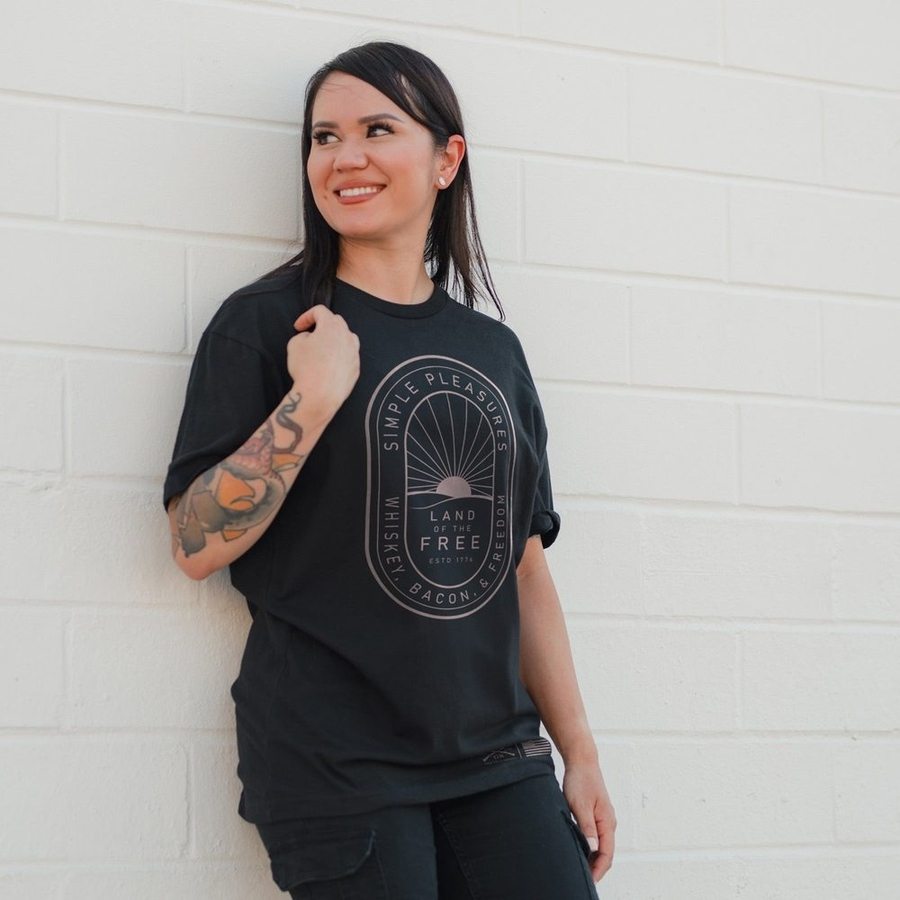 Boyfriend Fit T-Shirt for Women - Soft Black Tee