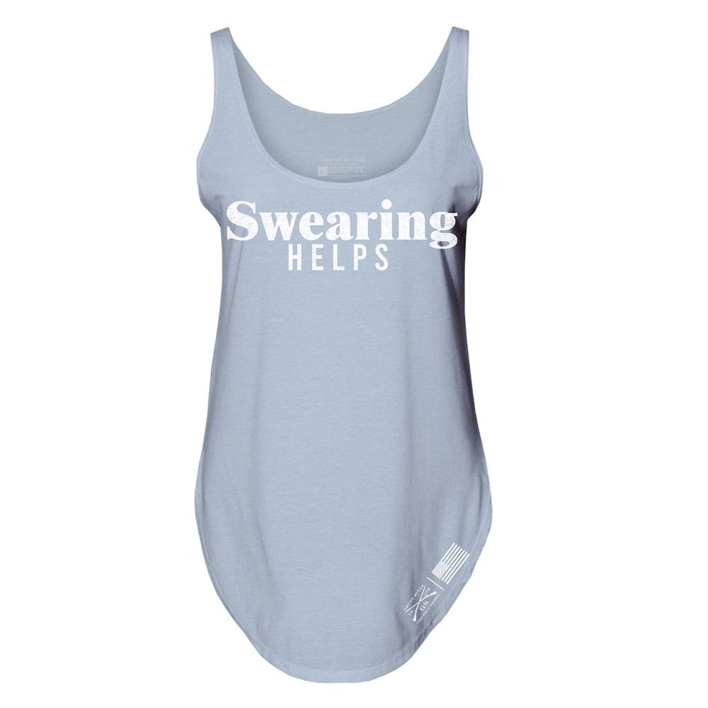 Stonewash Denim Flowy Tank for Women