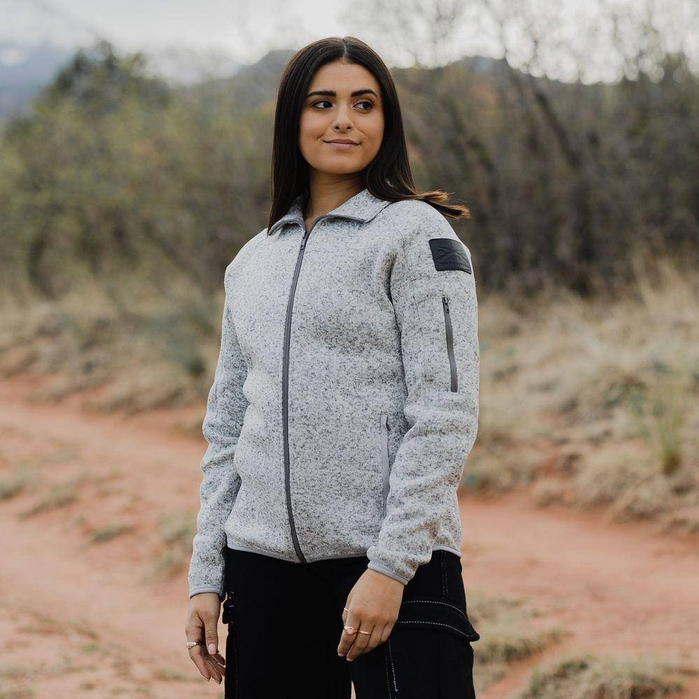 Heather Grey Women's Cardigan Sweater
