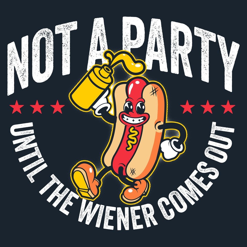 Midnight Navy Wiener Party Tee