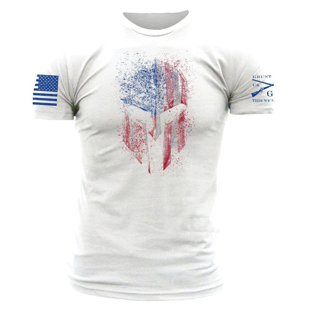 American Spartan 2.0 White Tee - Premium Cotton